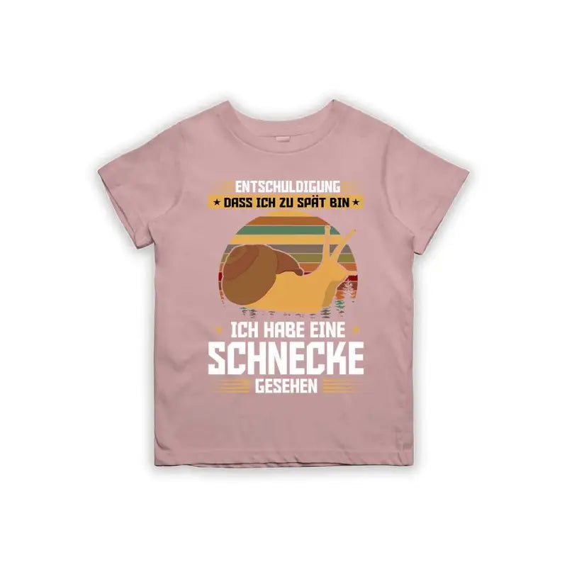 Entschuldigung dass ich zu spät bin... ich habe eine Schnecke gesehen Kinder T-Shirt - Schwarzer - Kaffee