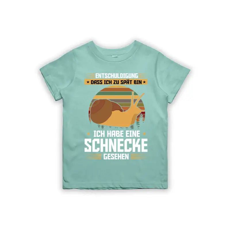 Entschuldigung dass ich zu spät bin... ich habe eine Schnecke gesehen Kinder T-Shirt - Schwarzer - Kaffee