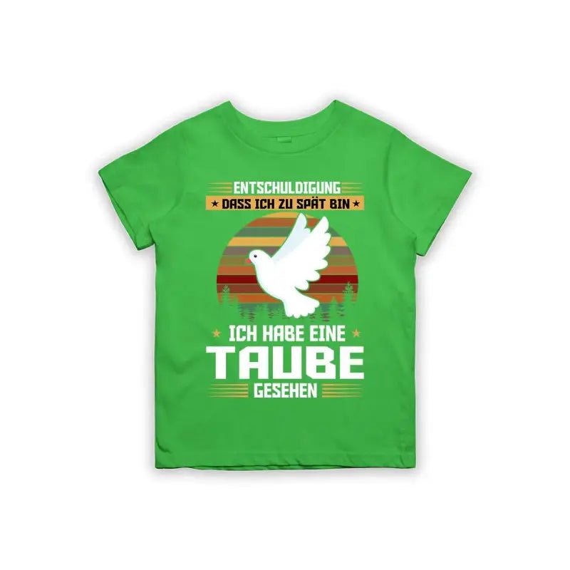 Entschuldigung dass ich zu spät bin... ich habe eine Taube gesehen Kinder T-Shirt - Schwarzer - Kaffee