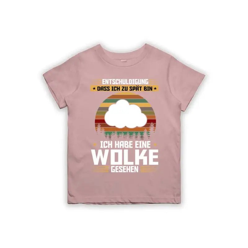 Entschuldigung dass ich zu spät bin... ich habe eine Wolke gesehen Kinder T-Shirt - Schwarzer - Kaffee