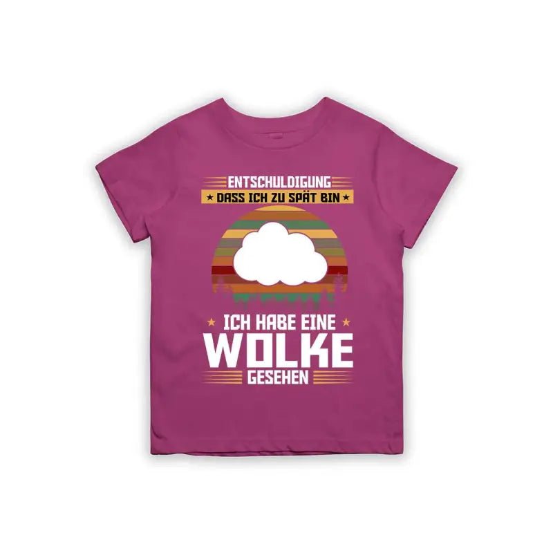 Entschuldigung dass ich zu spät bin... ich habe eine Wolke gesehen Kinder T-Shirt - Schwarzer - Kaffee