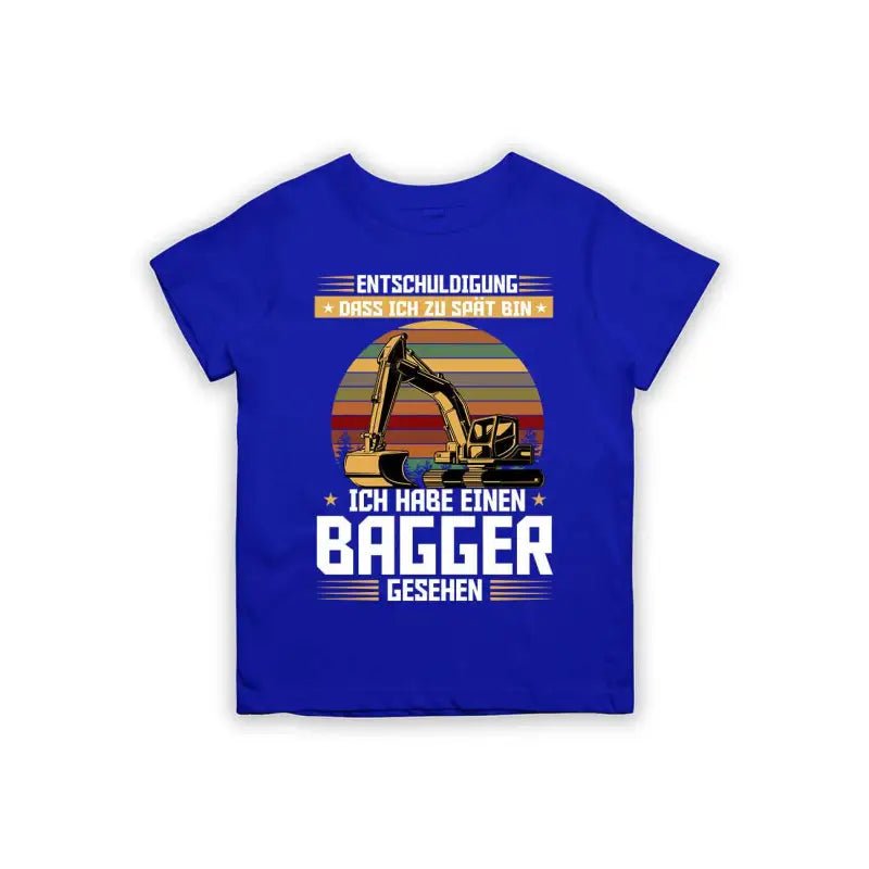 Entschuldigung dass ich zu spät bin... ich habe einen Bagger gesehen Kinder T-Shirt - Schwarzer - Kaffee