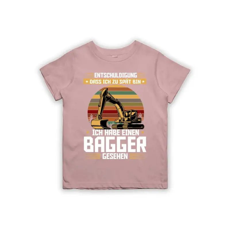 Entschuldigung dass ich zu spät bin... ich habe einen Bagger gesehen Kinder T-Shirt - Schwarzer - Kaffee