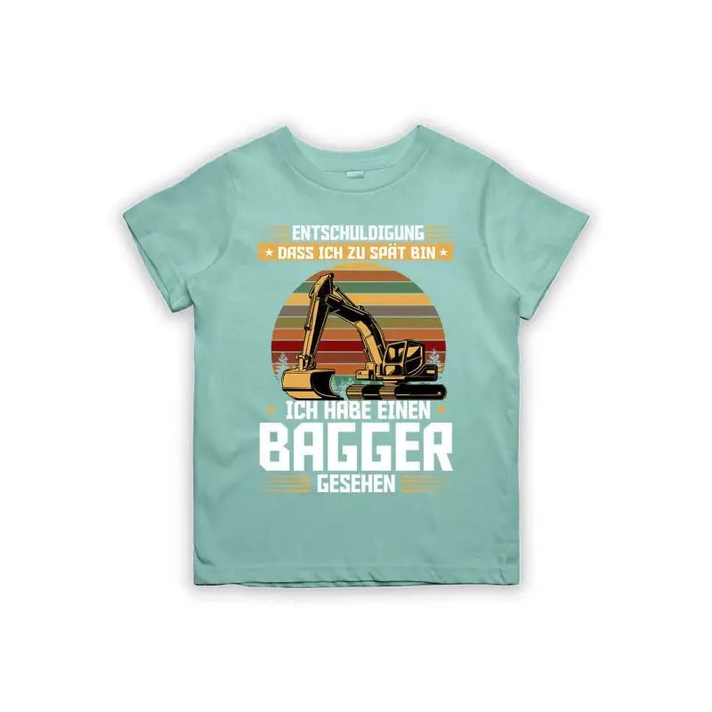 Entschuldigung dass ich zu spät bin... ich habe einen Bagger gesehen Kinder T-Shirt - Schwarzer - Kaffee