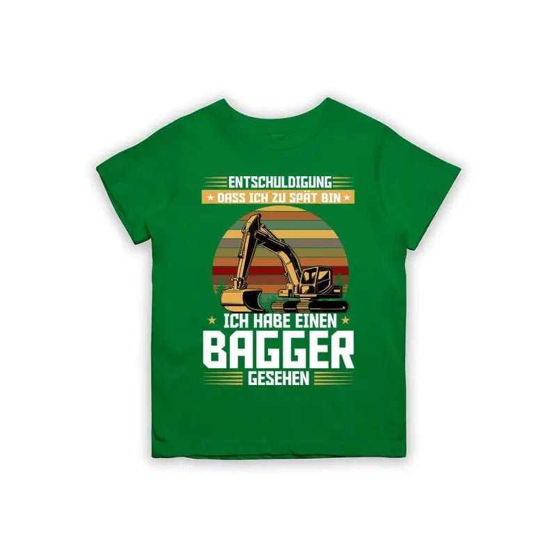 Entschuldigung dass ich zu spät bin... ich habe einen Bagger gesehen Kinder T-Shirt - Schwarzer - Kaffee