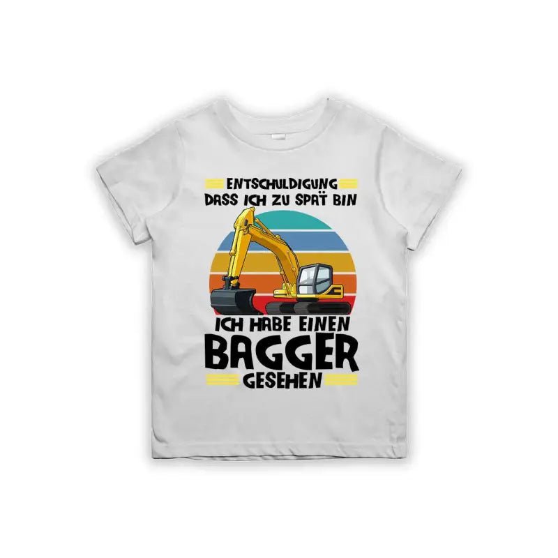 Entschuldigung dass ich zu spät bin... ich habe einen Bagger gesehen Kinder T-Shirt - Schwarzer - Kaffee