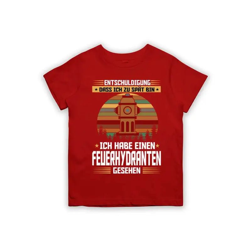 Entschuldigung dass ich zu spät bin... ich habe einen Feuerhydranten gesehen Kinder T-Shirt - Schwarzer - Kaffee