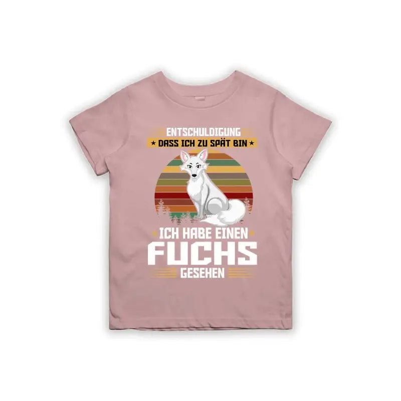 Entschuldigung dass ich zu spät bin... ich habe einen Fuchs gesehen Kinder T-Shirt - Schwarzer - Kaffee