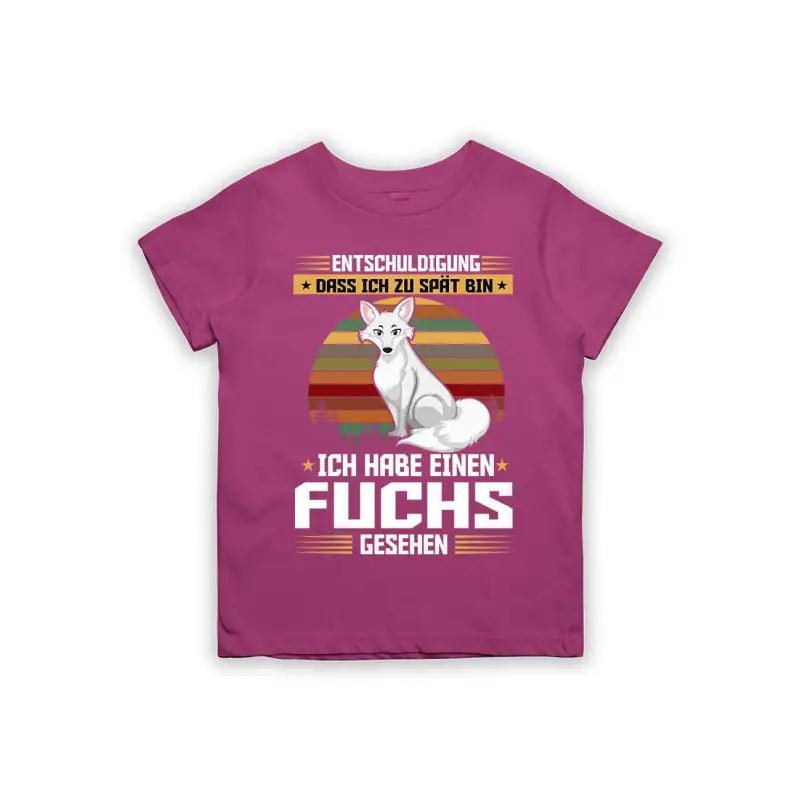 Entschuldigung dass ich zu spät bin... ich habe einen Fuchs gesehen Kinder T-Shirt - Schwarzer - Kaffee