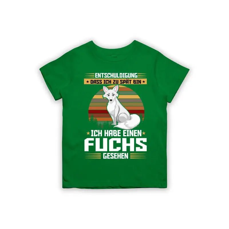 Entschuldigung dass ich zu spät bin... ich habe einen Fuchs gesehen Kinder T-Shirt - Schwarzer - Kaffee