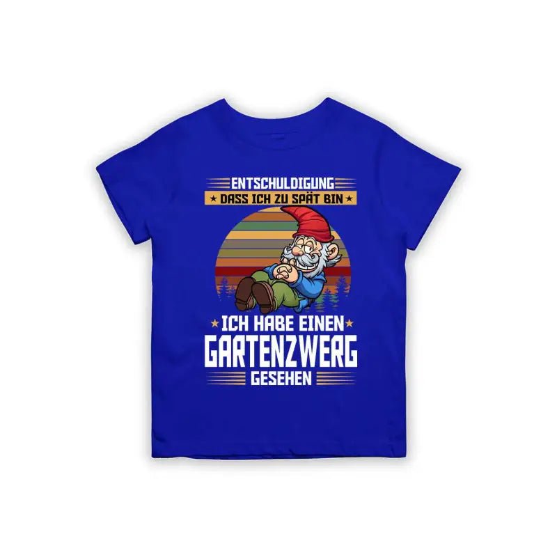 Entschuldigung dass ich zu spät bin... ich habe einen Gartenzwerg gesehen Kinder T-Shirt - Schwarzer - Kaffee