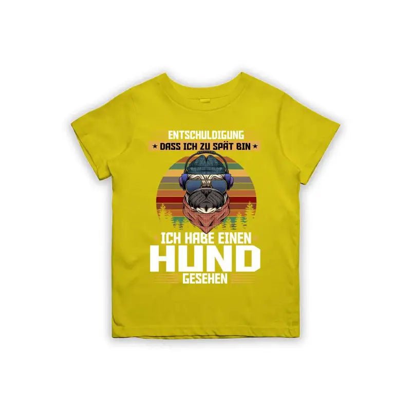 Entschuldigung dass ich zu spät bin... ich habe einen Hund gesehen Kinder T-Shirt - Schwarzer - Kaffee