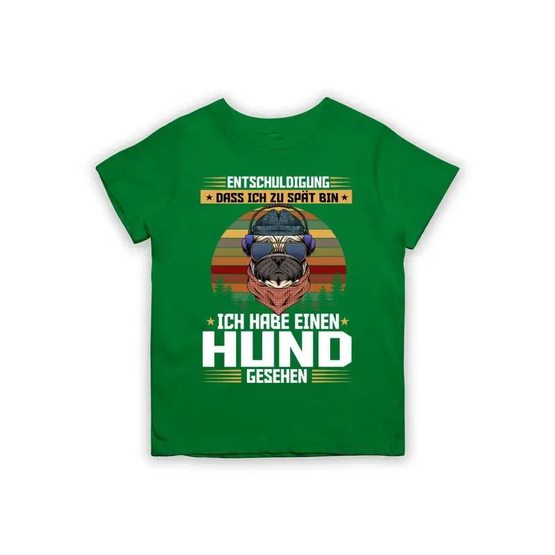 Entschuldigung dass ich zu spät bin... ich habe einen Hund gesehen Kinder T-Shirt - Schwarzer - Kaffee