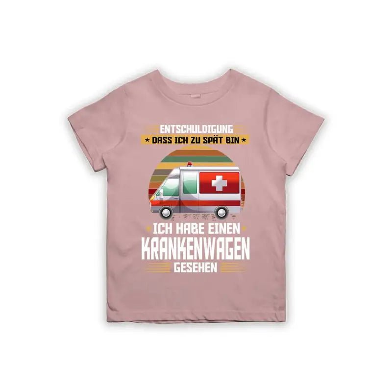 Entschuldigung dass ich zu spät bin... ich habe einen Krankenwagen gesehen Kinder T-Shirt - Schwarzer - Kaffee