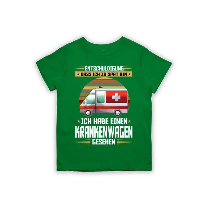 Entschuldigung dass ich zu spät bin... ich habe einen Krankenwagen gesehen Kinder T-Shirt - Schwarzer - Kaffee