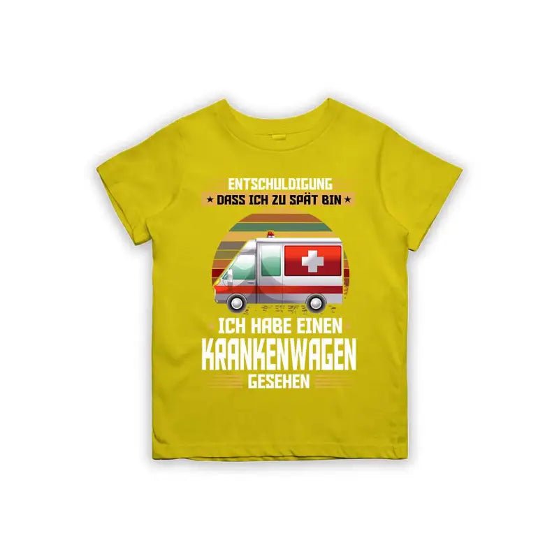 Entschuldigung dass ich zu spät bin... ich habe einen Krankenwagen gesehen Kinder T-Shirt - Schwarzer - Kaffee