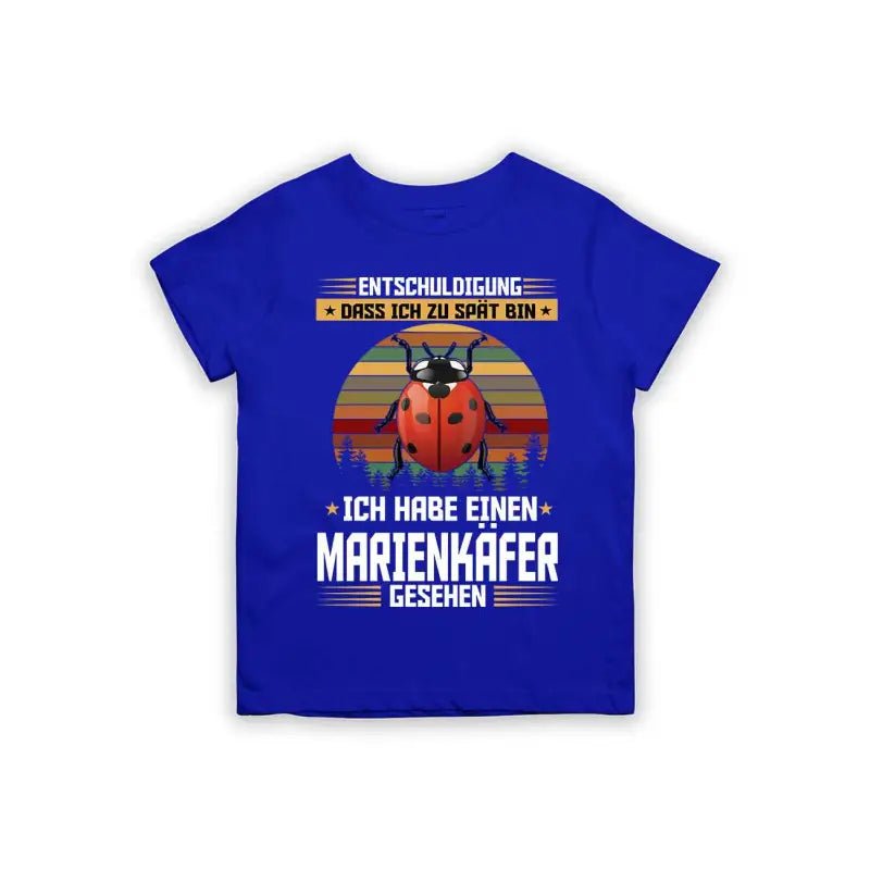 Entschuldigung dass ich zu spät bin... ich habe einen Marienkäfer gesehen Kinder T-Shirt - Schwarzer - Kaffee