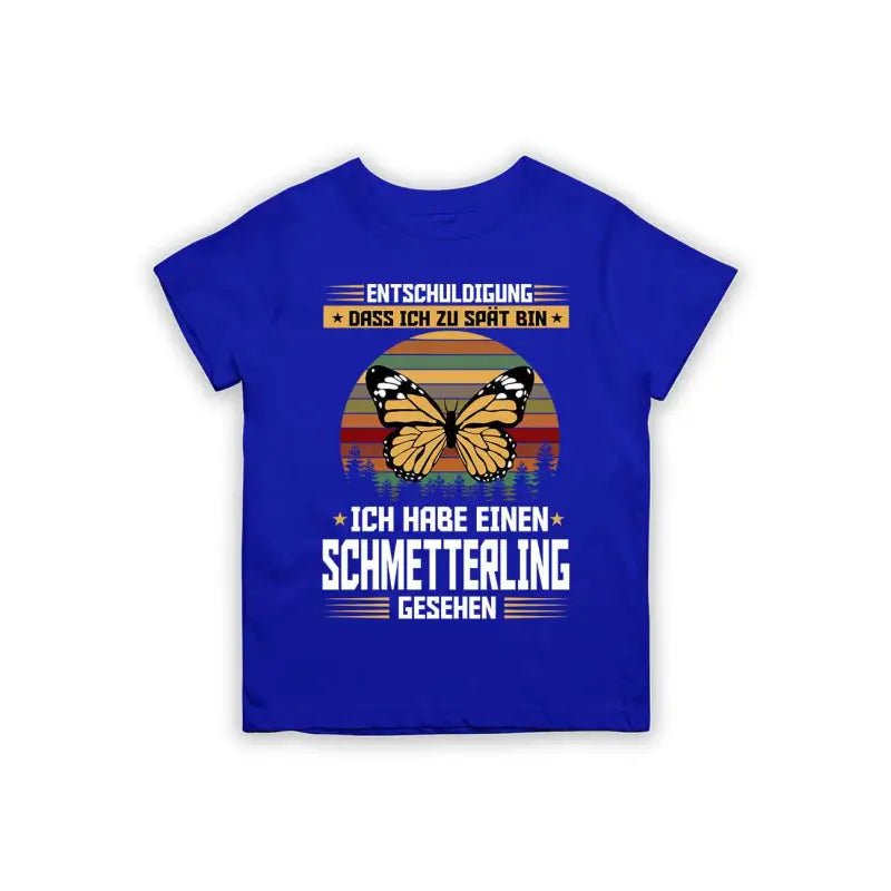 Entschuldigung dass ich zu spät bin... ich habe einen Schmetterling gesehen Kinder T-Shirt - Schwarzer - Kaffee