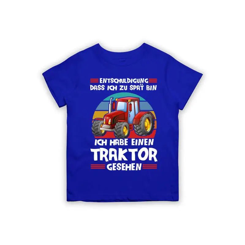 Entschuldigung dass ich zu spät bin... ich habe einen Traktor gesehen Kinder T-Shirt - Schwarzer - Kaffee
