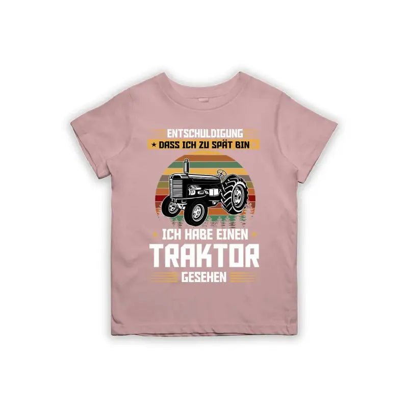 Entschuldigung dass ich zu spät bin... ich habe einen Traktor gesehen Kinder T-Shirt - Schwarzer - Kaffee