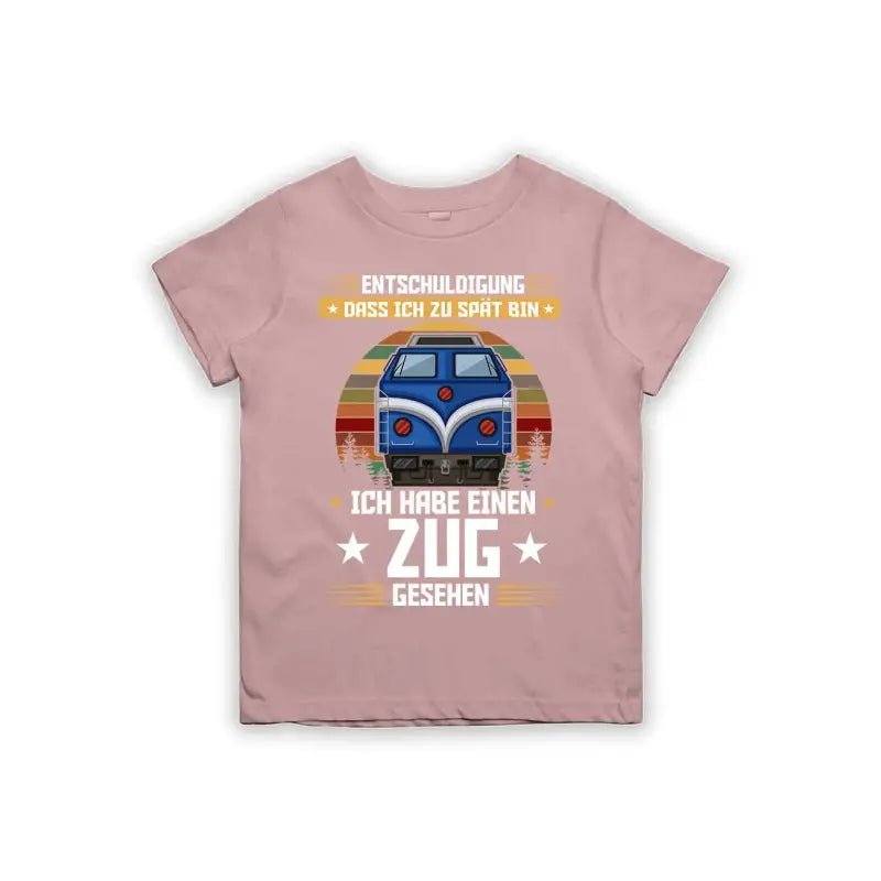 Entschuldigung dass ich zu spät bin... ich habe einen Zug gesehen Kinder T-Shirt - Schwarzer - Kaffee