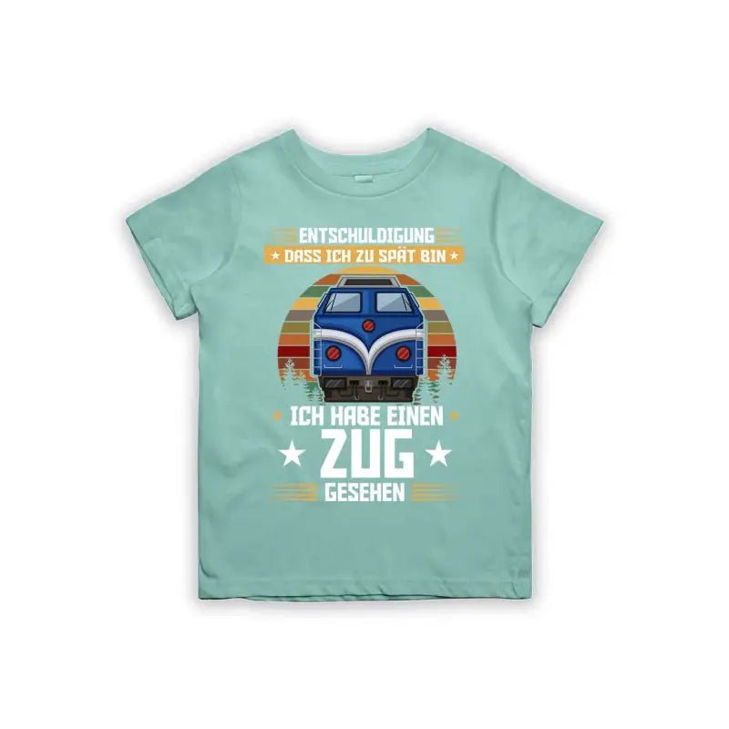 Entschuldigung dass ich zu spät bin... ich habe einen Zug gesehen Kinder T-Shirt - Schwarzer - Kaffee