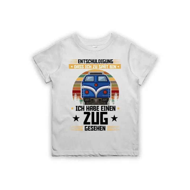 Entschuldigung dass ich zu spät bin... ich habe einen Zug gesehen Kinder T-Shirt - Schwarzer - Kaffee