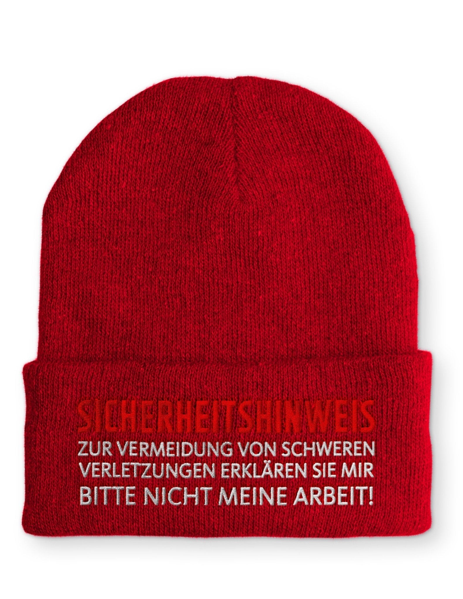 Erklären Sie mir nicht meine Arbeit! Beanie Mütze mit Spruch - tshirtladen - Mütze