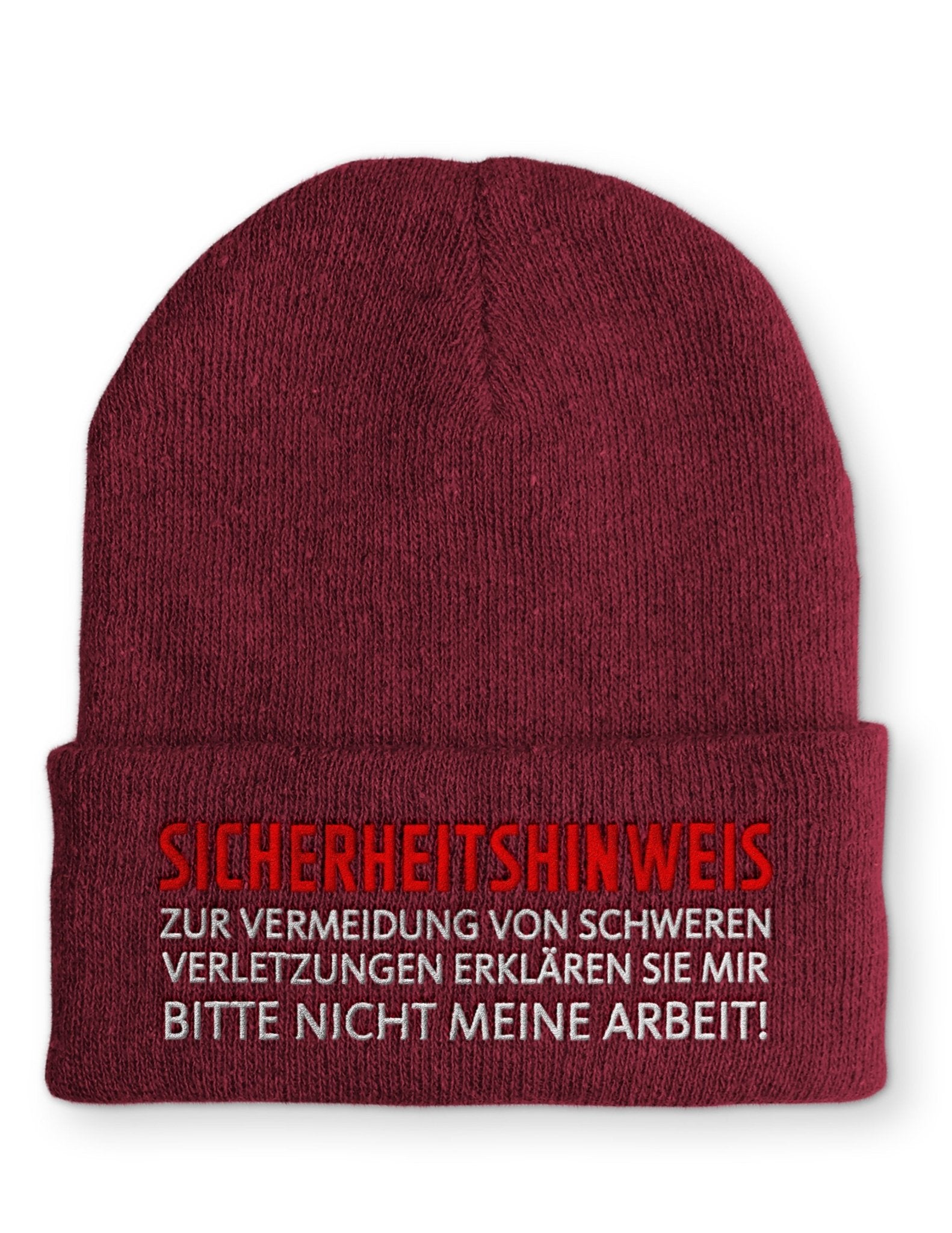 Erklären Sie mir nicht meine Arbeit! Beanie Mütze mit Spruch - tshirtladen - Mütze