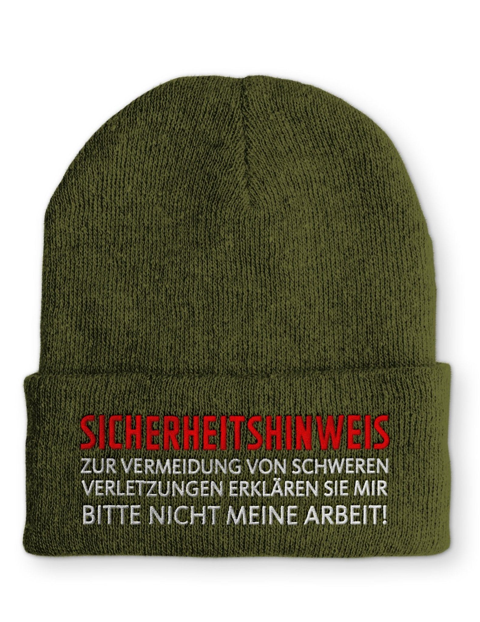 Erklären Sie mir nicht meine Arbeit! Beanie Mütze mit Spruch - tshirtladen - Mütze