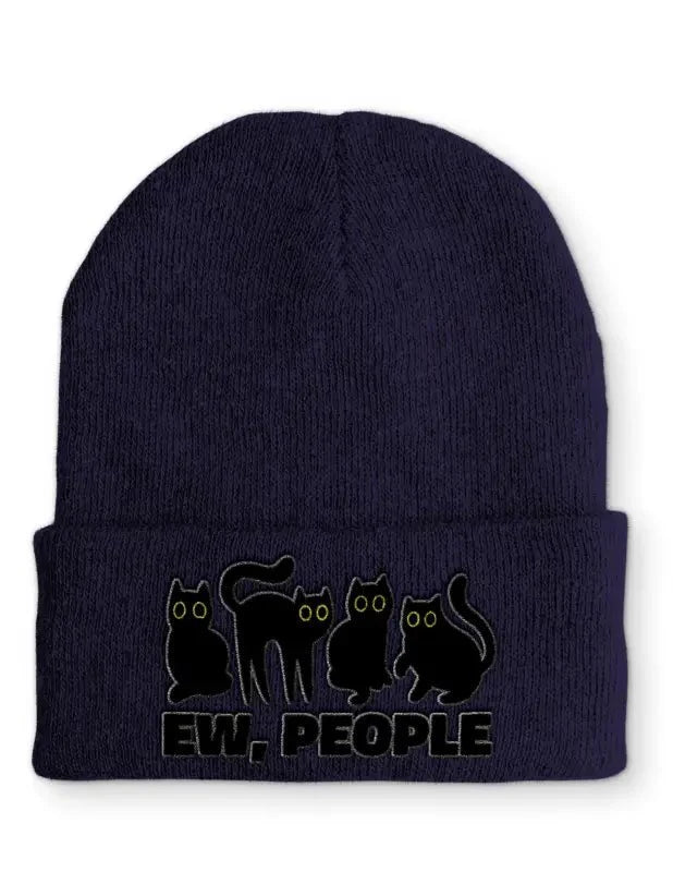 EW, People Statement Beanie Mütze mit Spruch - tshirtladen - Mütze