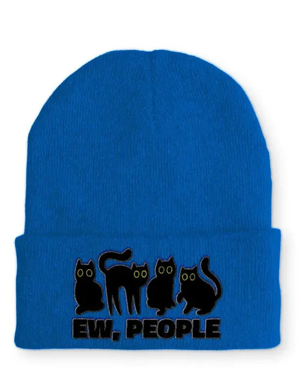 EW, People Statement Beanie Mütze mit Spruch - tshirtladen - Mütze