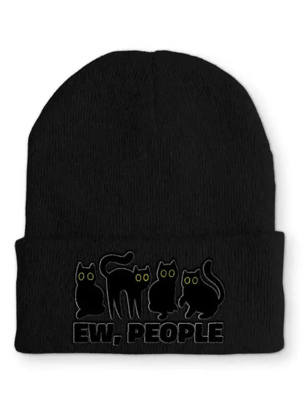 EW, People Statement Beanie Mütze mit Spruch - tshirtladen - Mütze
