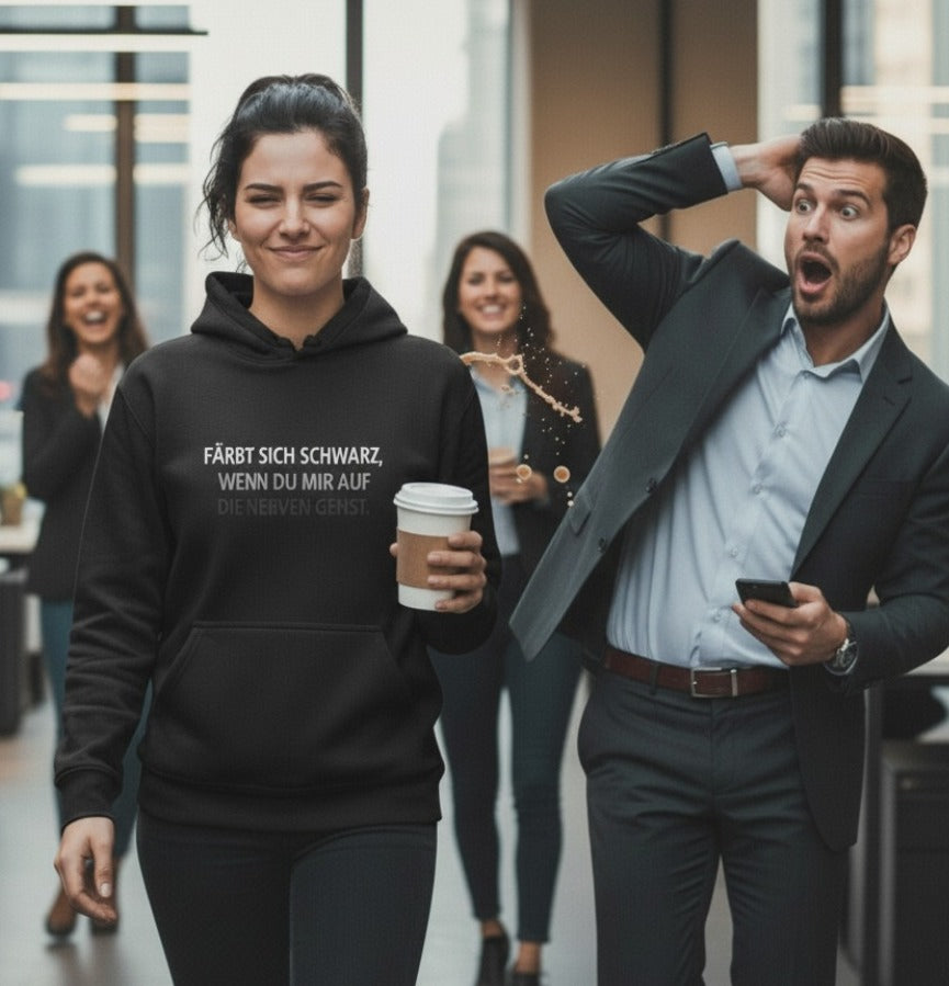 Hoodie Unisex Färbt sich schwarz, wenn du mir auf die Nerven gehst
