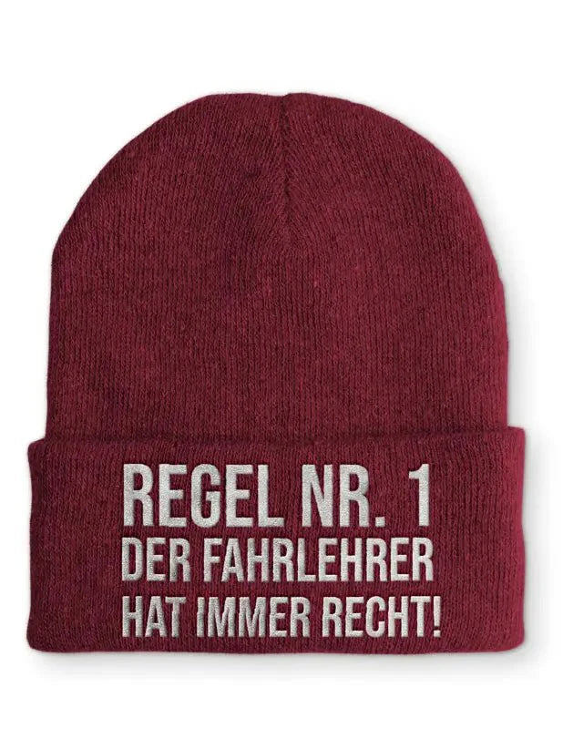 Fahrlehrer Statement Beanie Mütze mit Spruch - tshirtladen - Mütze