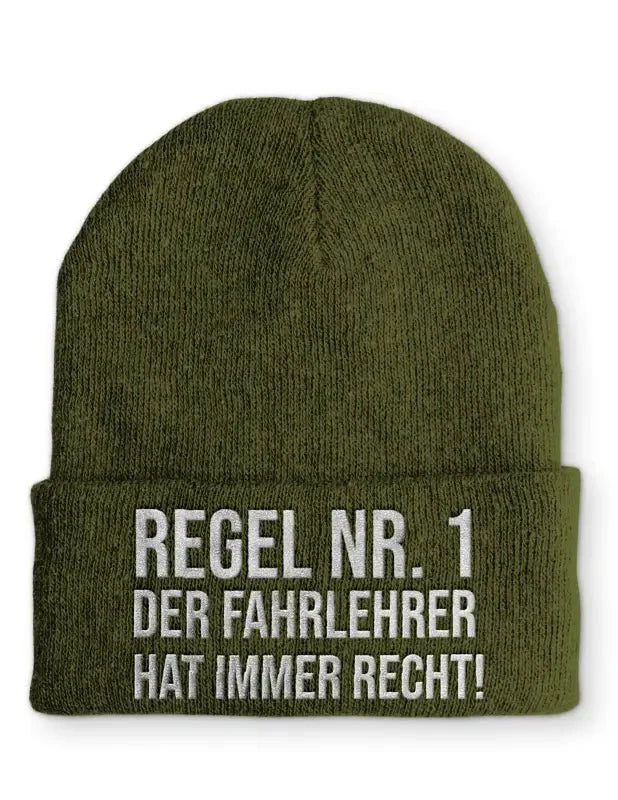 Fahrlehrer Statement Beanie Mütze mit Spruch - tshirtladen - Mütze