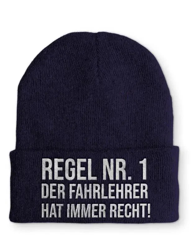 Fahrlehrer Statement Beanie Mütze mit Spruch - tshirtladen - Mütze