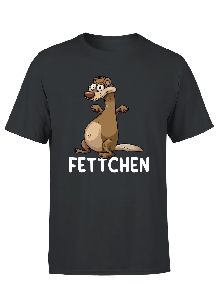 Fettchen – Das freche Statement Herren T-Shirt - Schwarzer - Kaffee