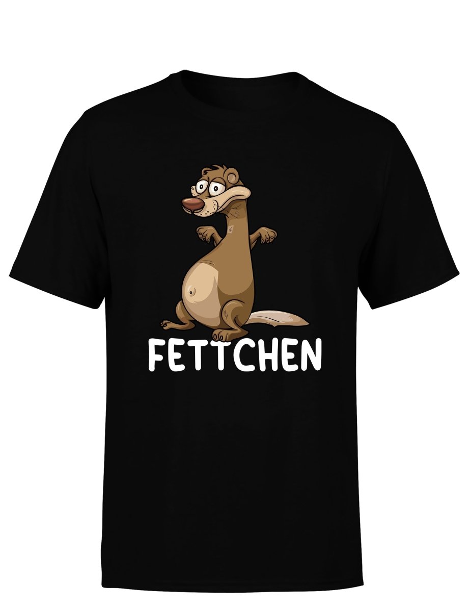 Fettchen – Das freche Statement Herren T-Shirt - Schwarzer - Kaffee