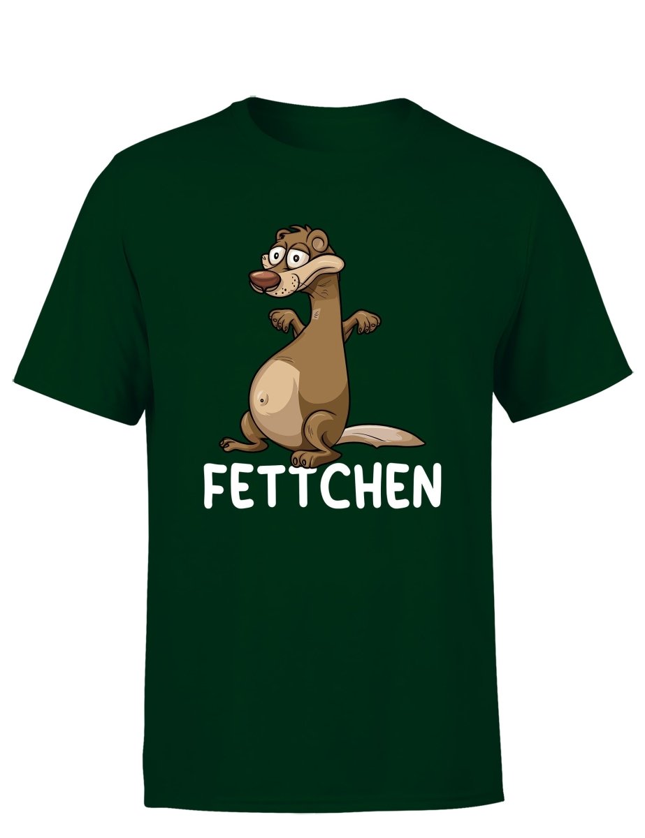Fettchen – Das freche Statement Herren T-Shirt - Schwarzer - Kaffee