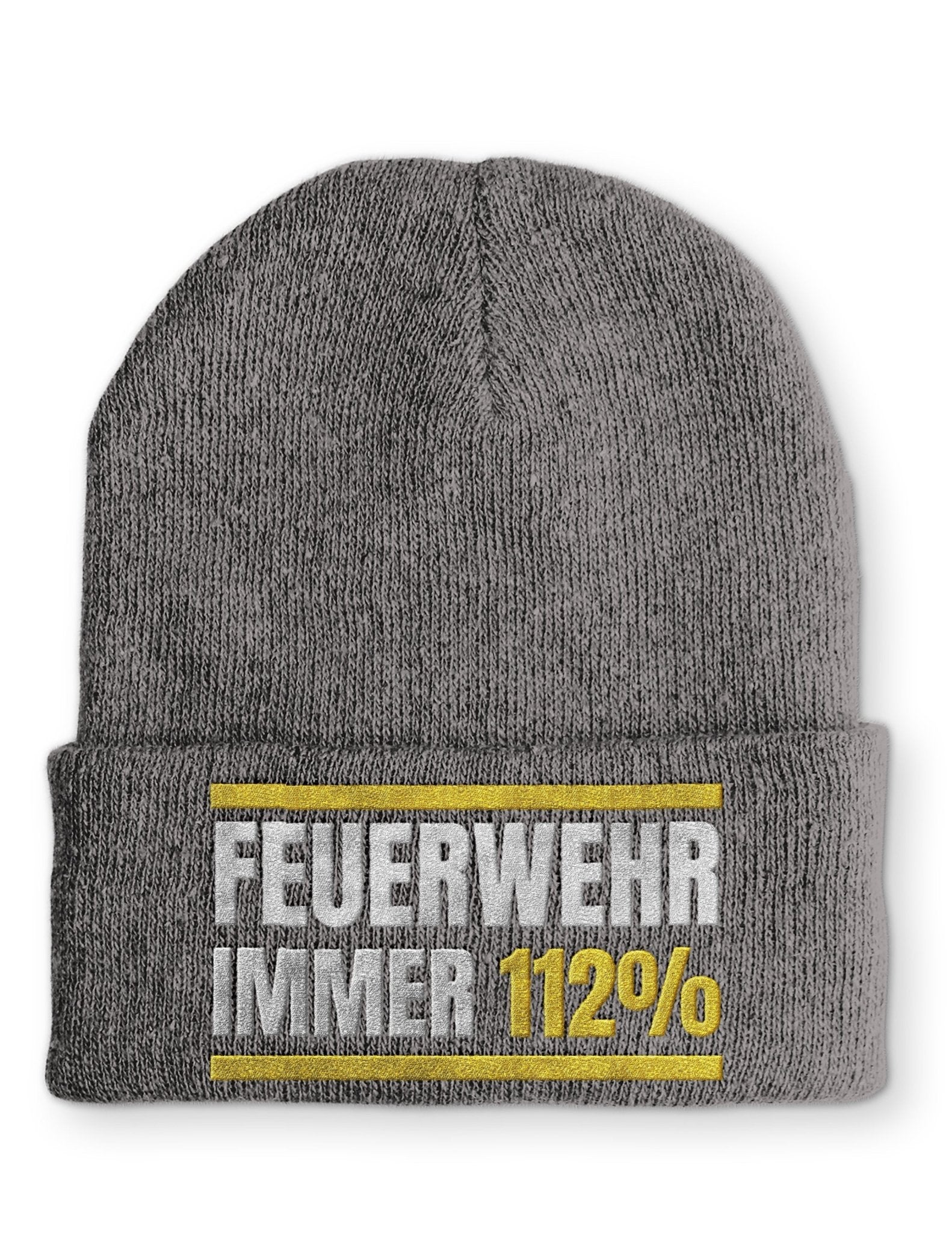Feuerwehr immer 112% Beanie Mütze mit Spruch - tshirtladen - Mütze