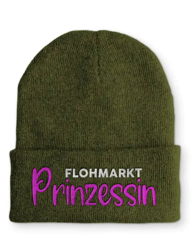 Flohmarkt Prinzessin Statement Beanie Mütze mit Spruch - tshirtladen - Mütze