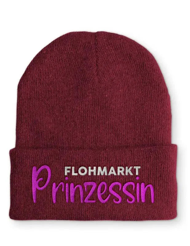 Flohmarkt Prinzessin Statement Beanie Mütze mit Spruch - tshirtladen - Mütze