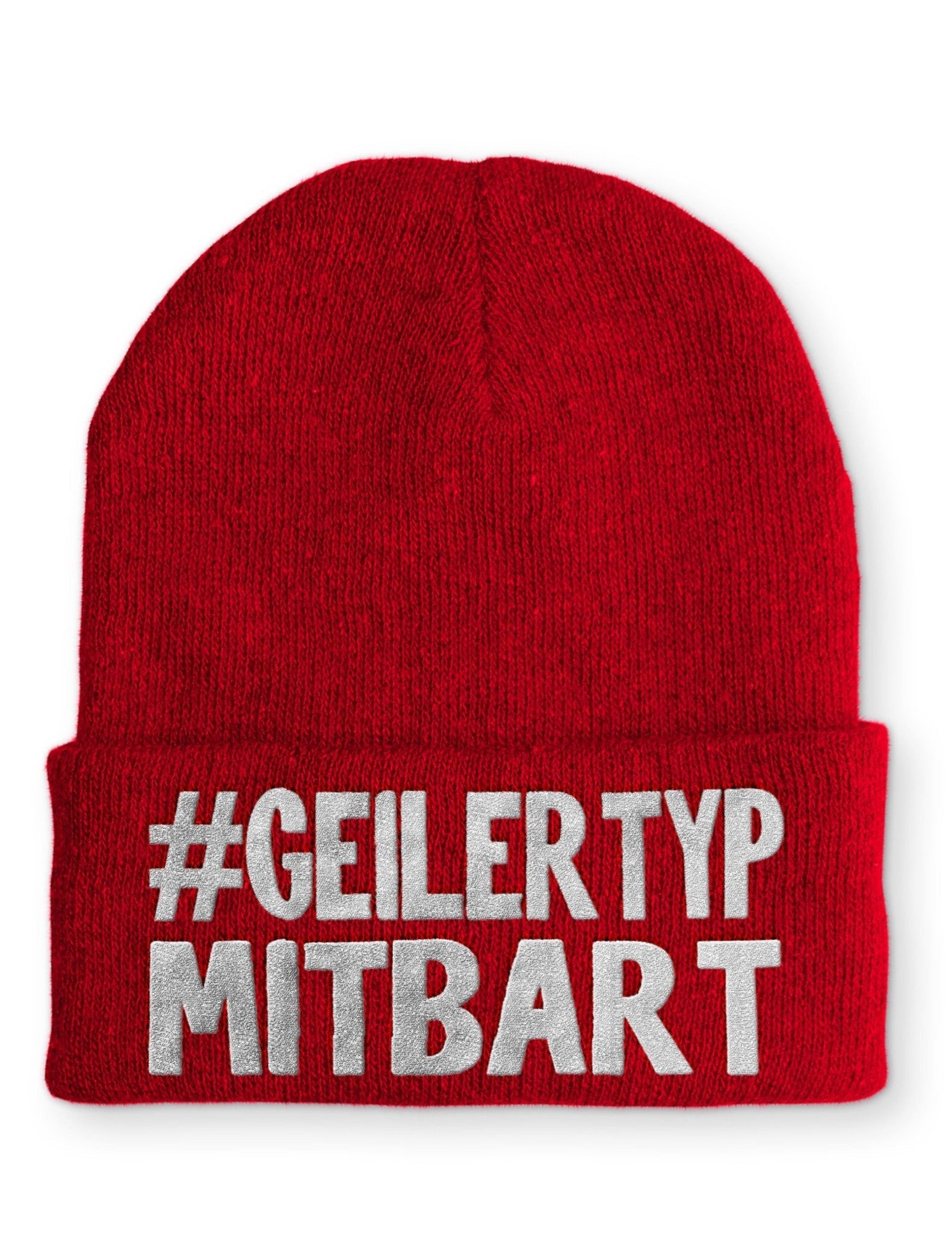 Geiler Typ mit Bart Beanie Mütze mit Spruch - tshirtladen - Mütze