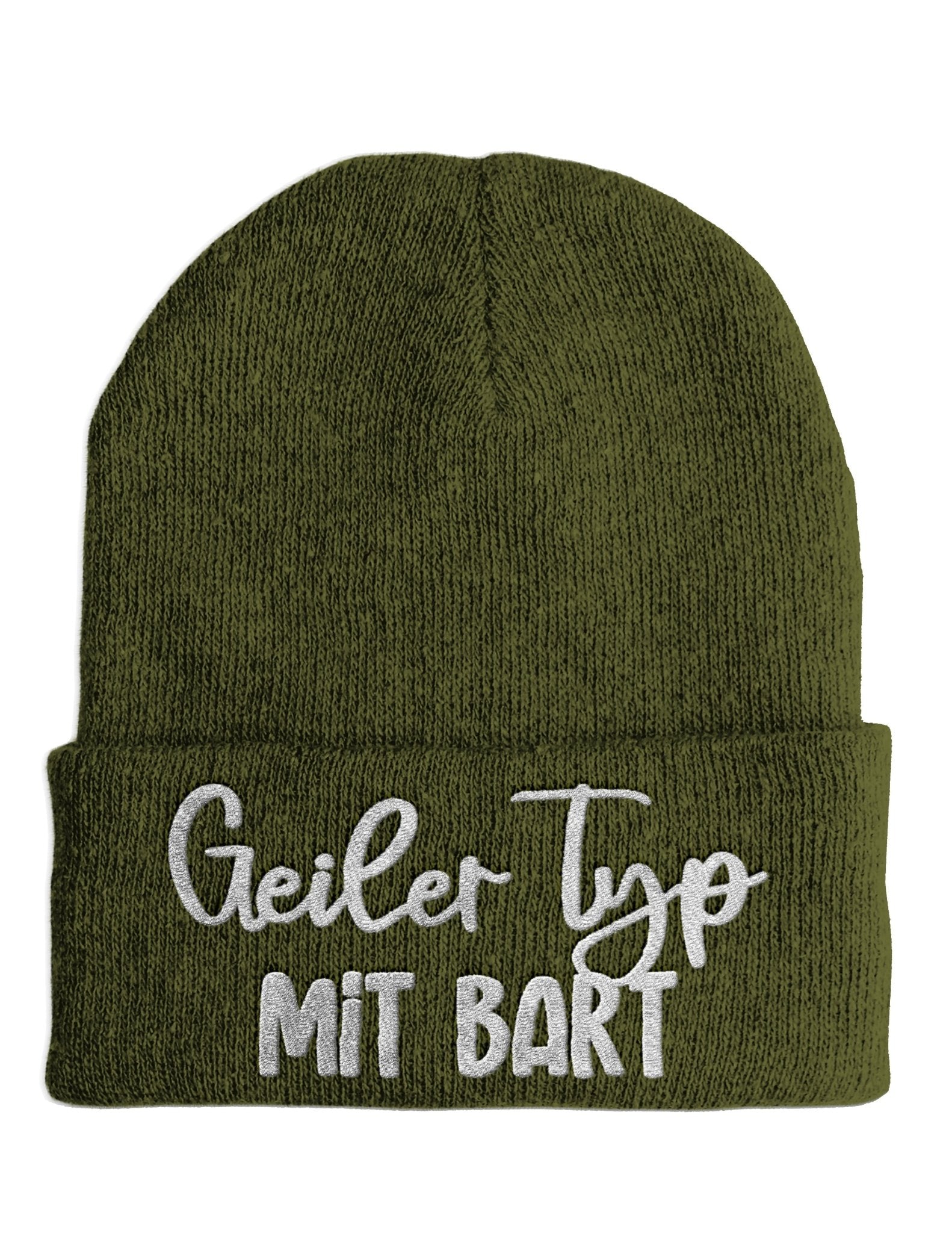Geiler Typ mit Bart - Beanie - Mütze mit Spruch - tshirtladen - Mütze