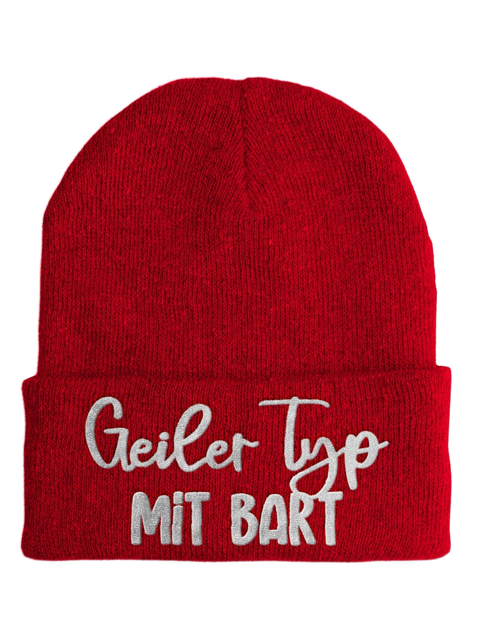 Geiler Typ mit Bart - Beanie - Mütze mit Spruch - tshirtladen - Mütze