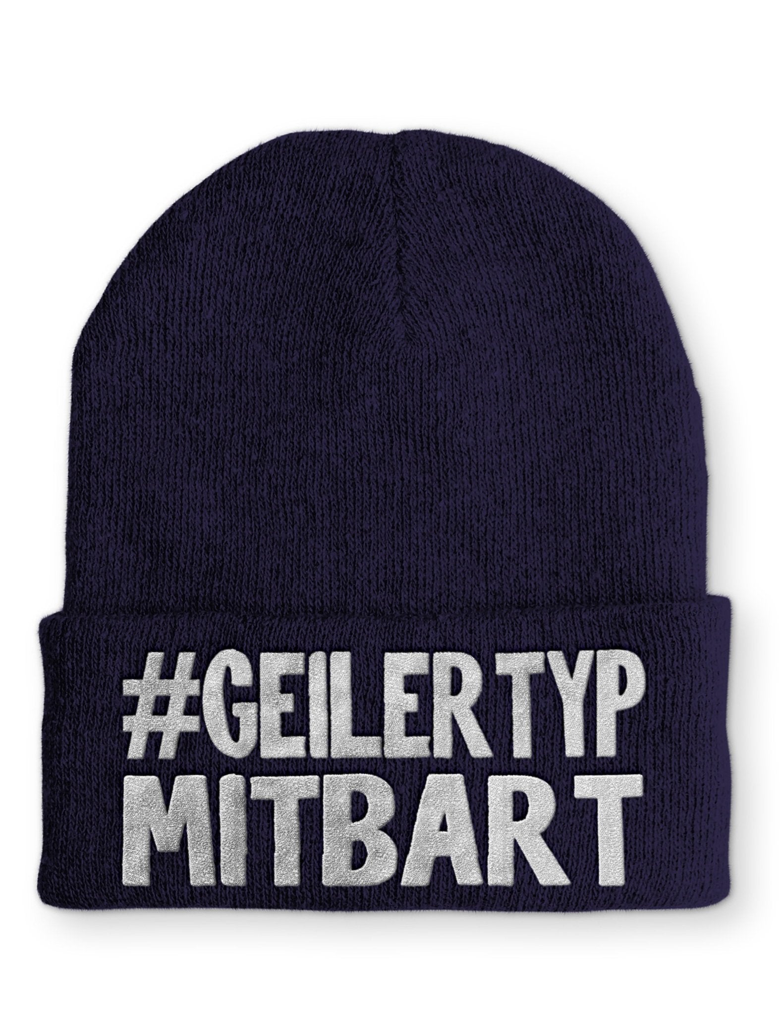 Geiler Typ mit Bart Beanie Mütze mit Spruch - tshirtladen - Mütze