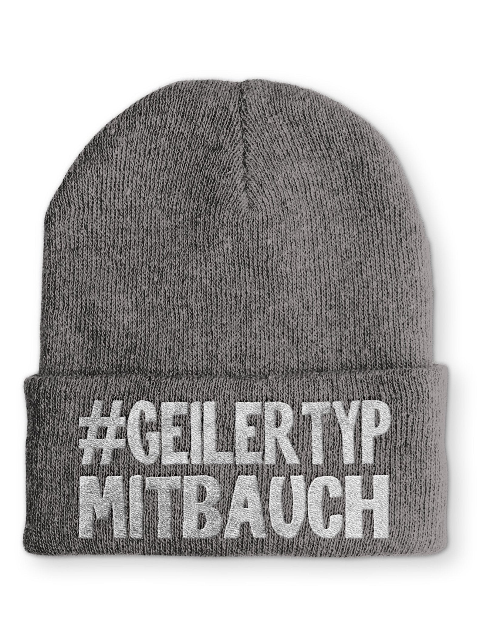Geiler Typ mit Bauch Beanie Mütze mit Spruch - tshirtladen - Mütze