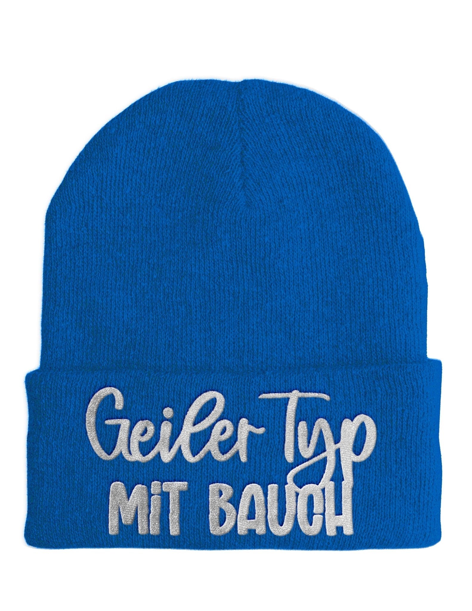 Geiler Typ mit Bauch - Beanie - Mütze mit Spruch - tshirtladen - Mütze