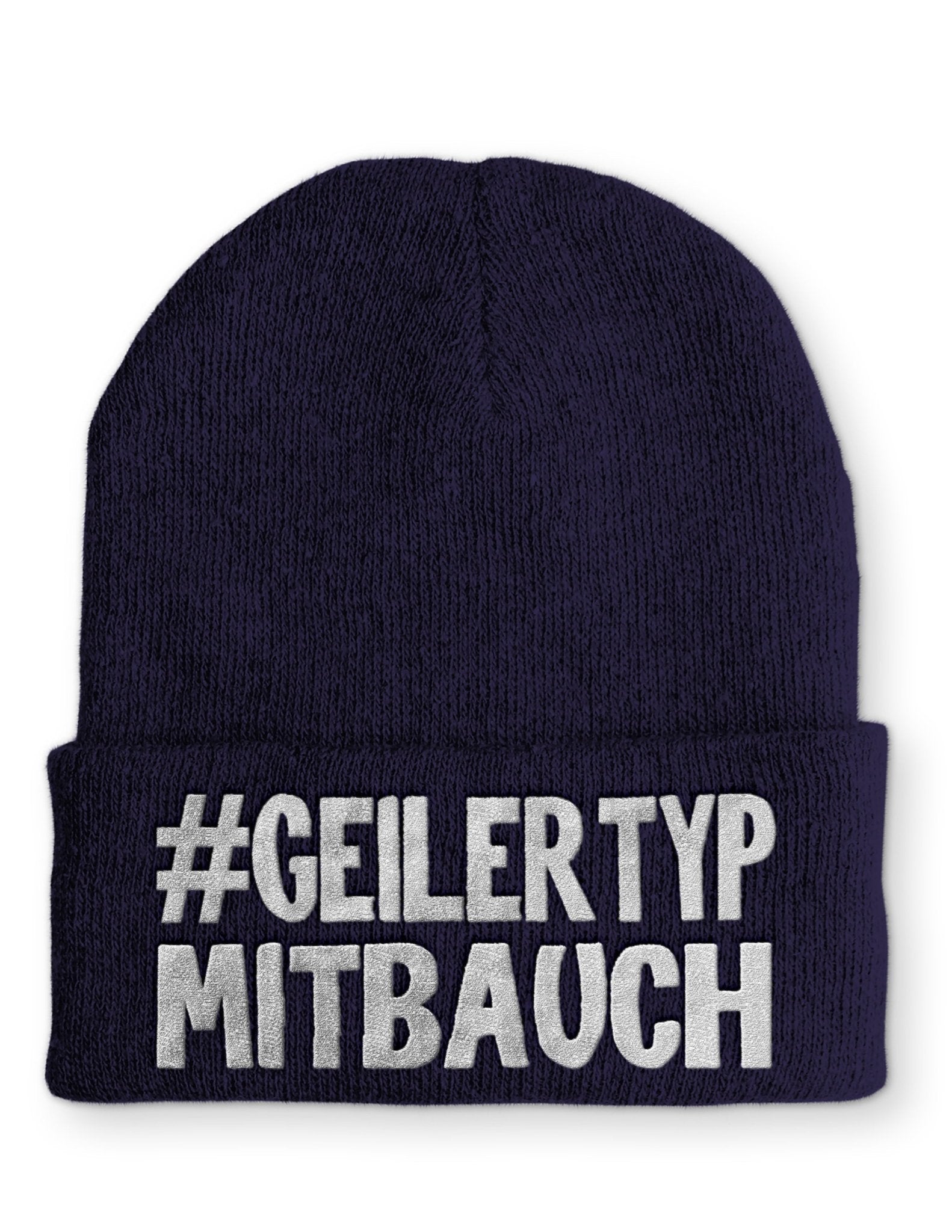 Geiler Typ mit Bauch Beanie Mütze mit Spruch - tshirtladen - Mütze